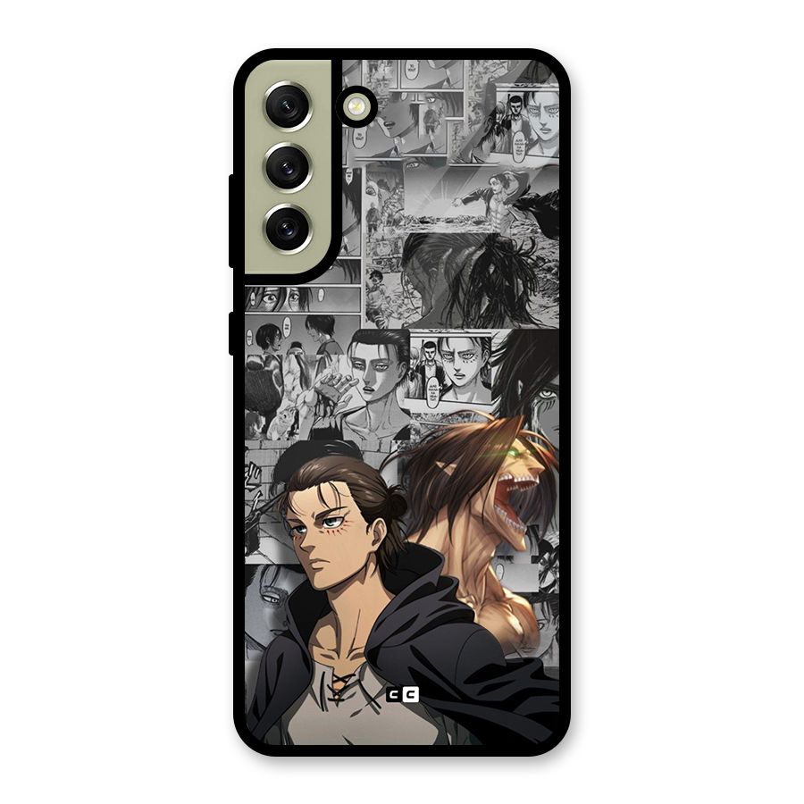 Eren Yeager Manga Glass Back Case for Galaxy S21 FE 5G