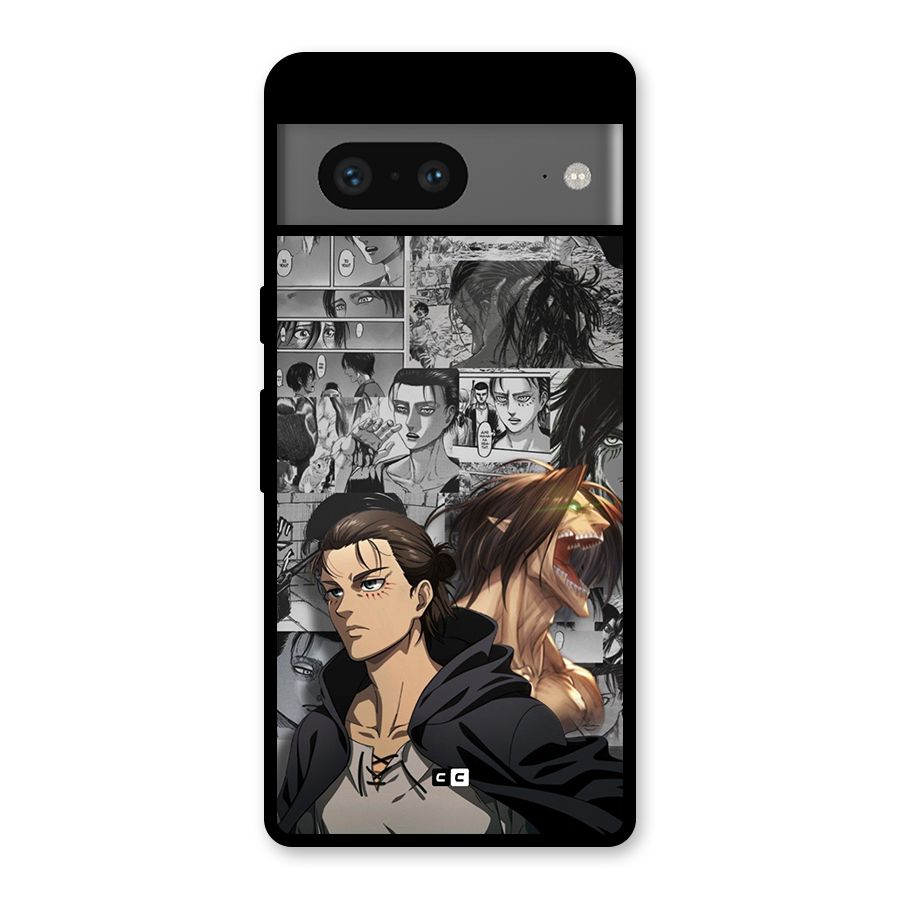 Eren Yeager Manga Glass Back Case for Google Pixel 7