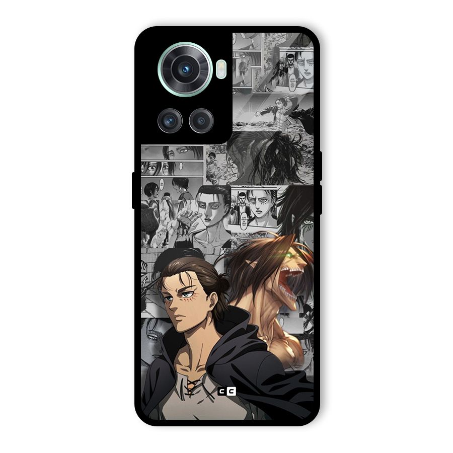 Eren Yeager Manga Glass Back Case for OnePlus 10R