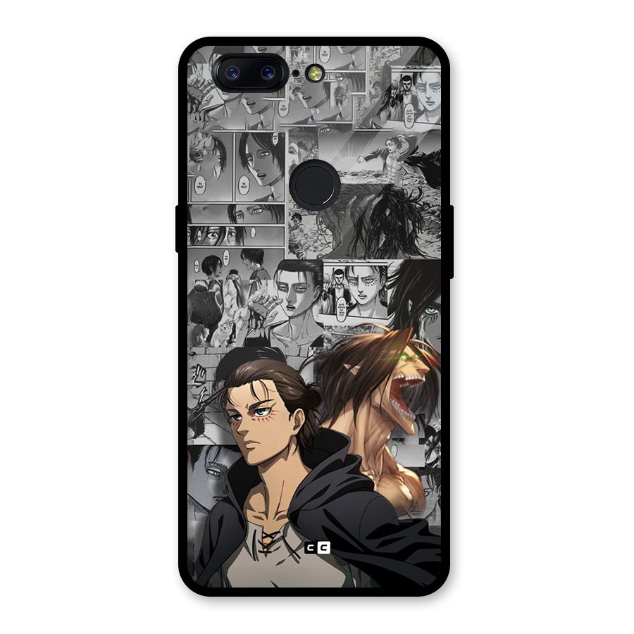 Eren Yeager Manga Glass Back Case for OnePlus 5T