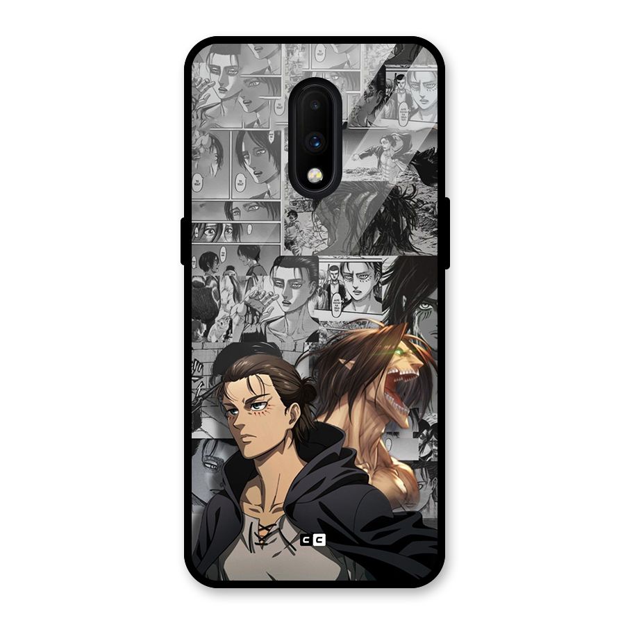 Eren Yeager Manga Glass Back Case for OnePlus 7