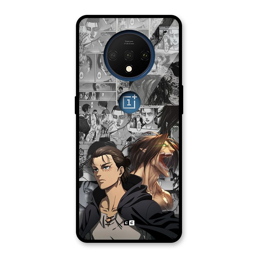 Eren Yeager Manga Glass Back Case for OnePlus 7T