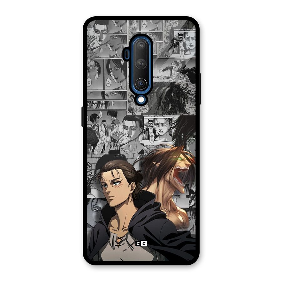 Eren Yeager Manga Glass Back Case for OnePlus 7T Pro