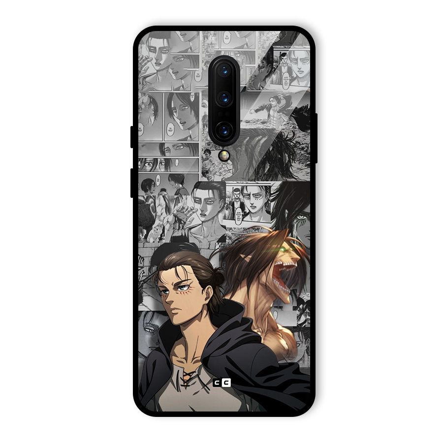 Eren Yeager Manga Glass Back Case for OnePlus 7 Pro