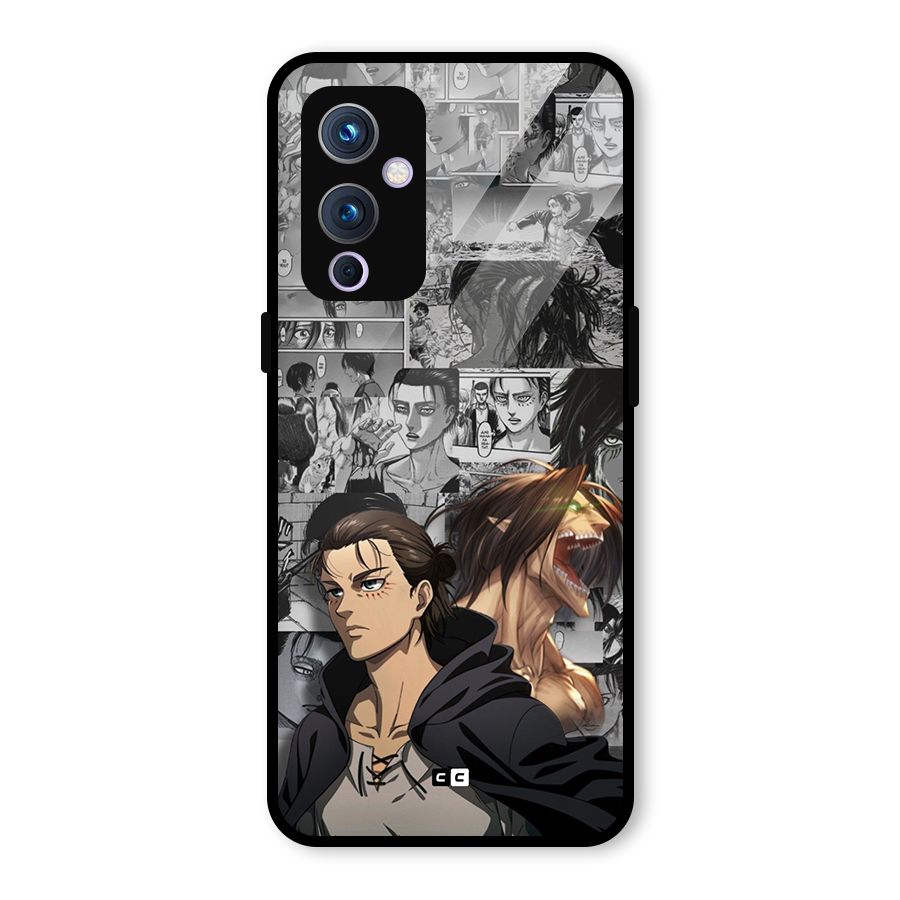 Eren Yeager Manga Glass Back Case for OnePlus 9