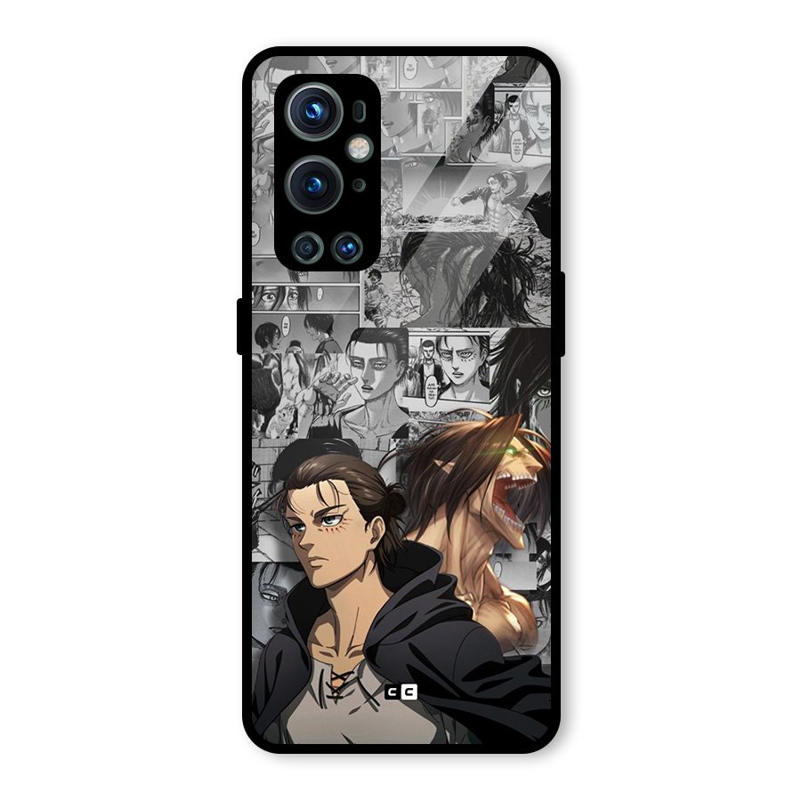 Eren Yeager Manga Glass Back Case for OnePlus 9 Pro