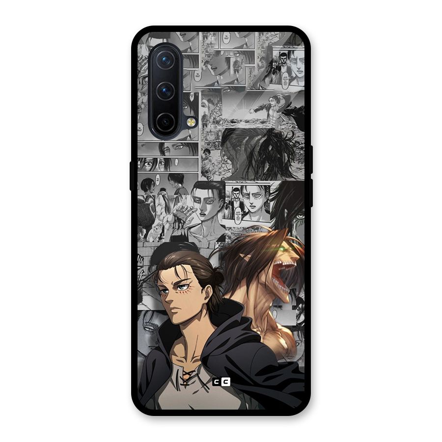 Eren Yeager Manga Glass Back Case for OnePlus Nord CE 5G
