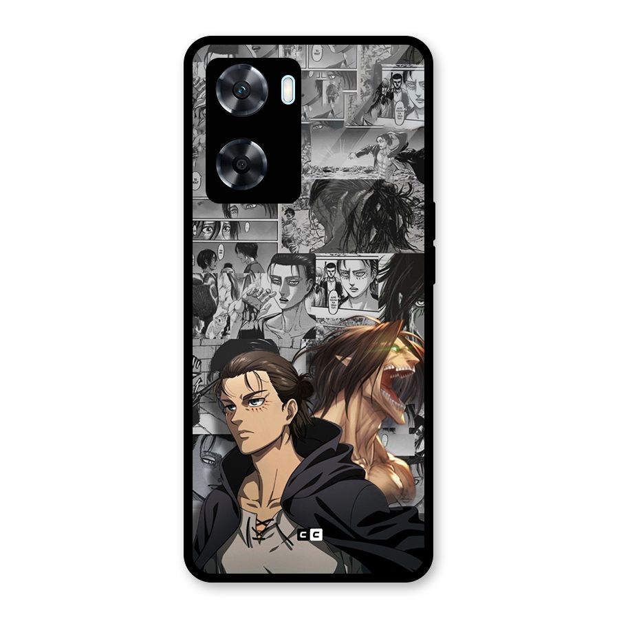 Eren Yeager Manga Glass Back Case for Oppo A77