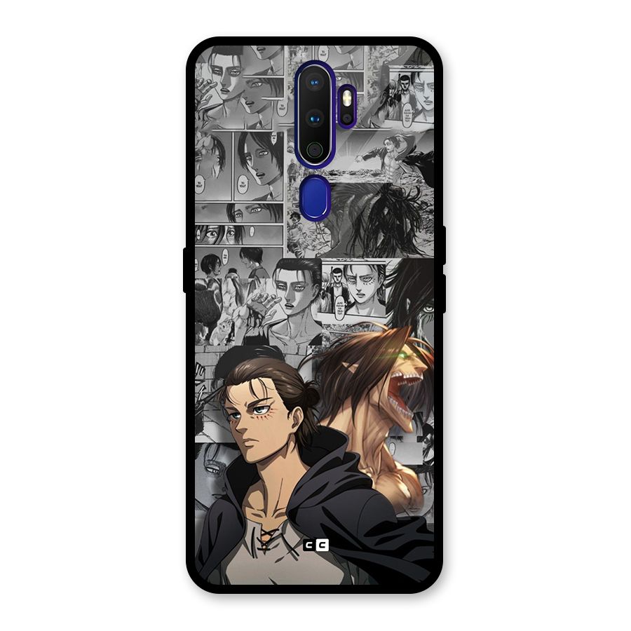 Eren Yeager Manga Glass Back Case for Oppo A9 (2020)