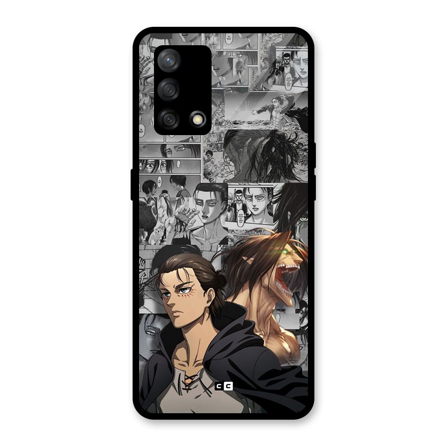 Eren Yeager Manga Glass Back Case for Oppo F19s