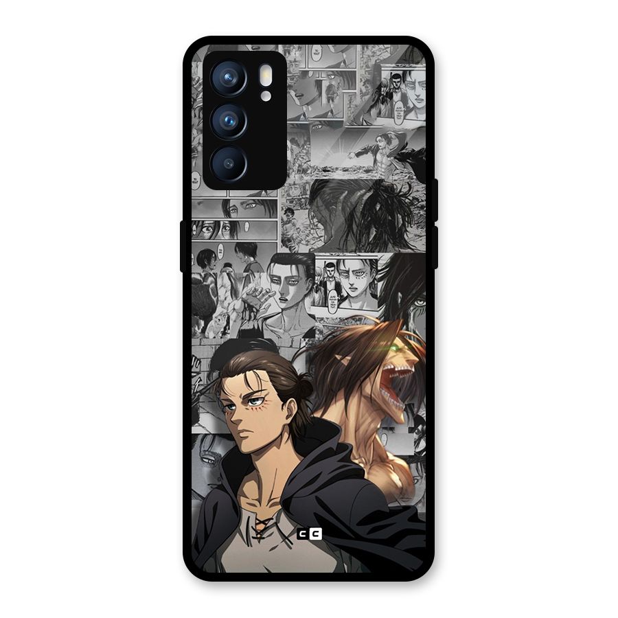 Eren Yeager Manga Glass Back Case for Oppo Reno6 5G