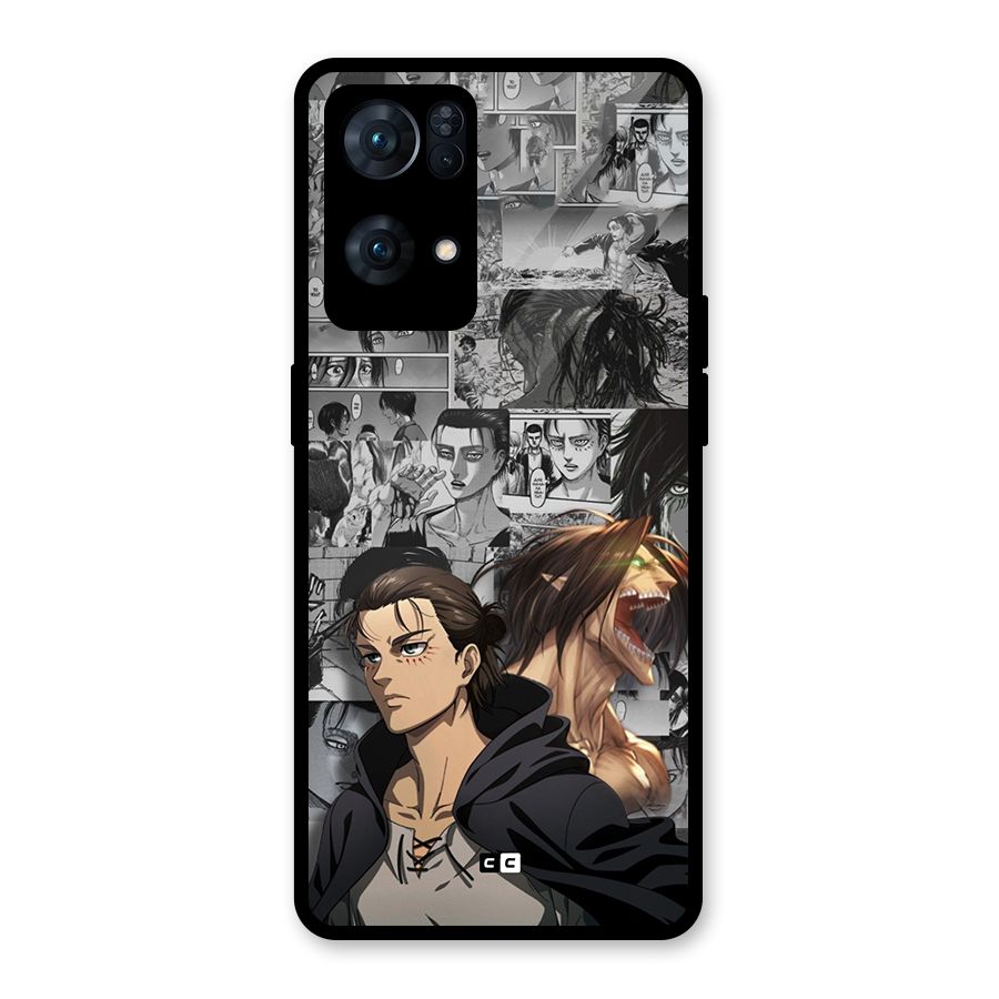 Eren Yeager Manga Glass Back Case for Oppo Reno7 Pro 5G
