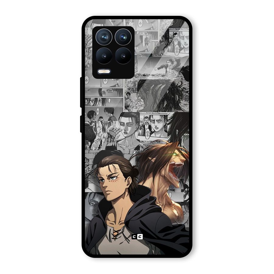 Eren Yeager Manga Glass Back Case for Realme 8