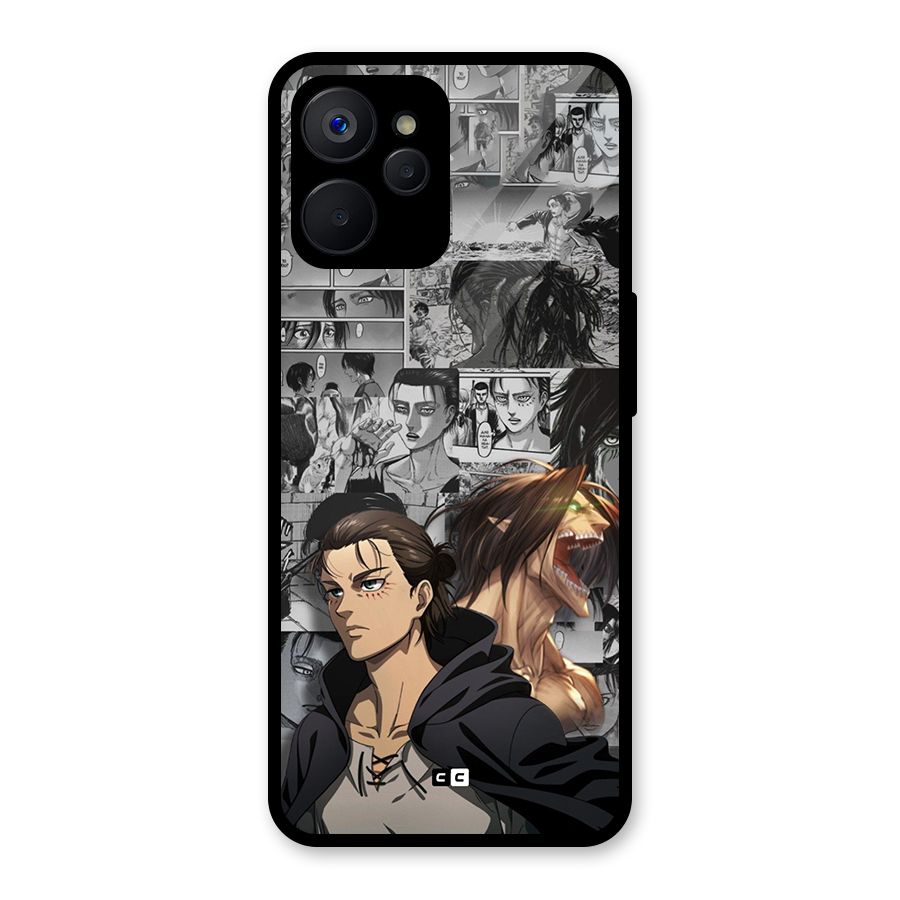 Eren Yeager Manga Glass Back Case for Realme 9i 5G