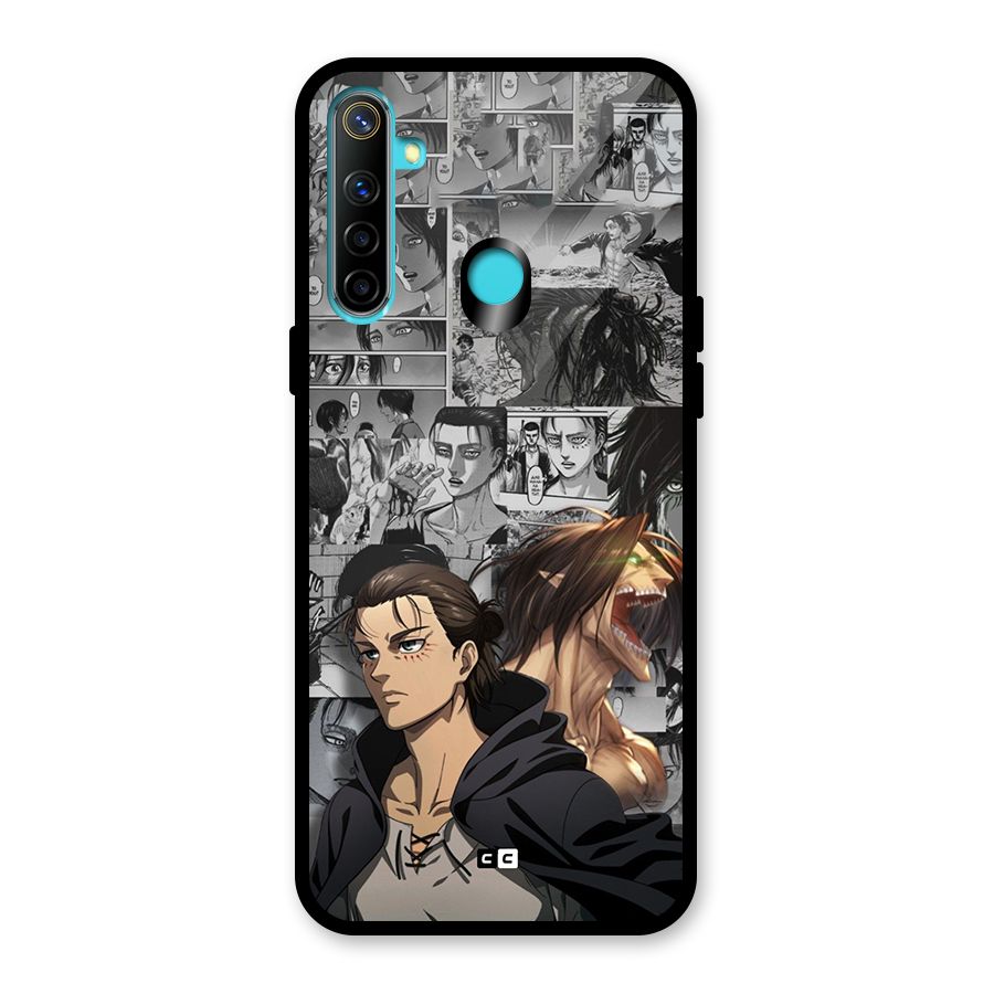 Eren Yeager Manga Glass Back Case for Realme Narzo 10