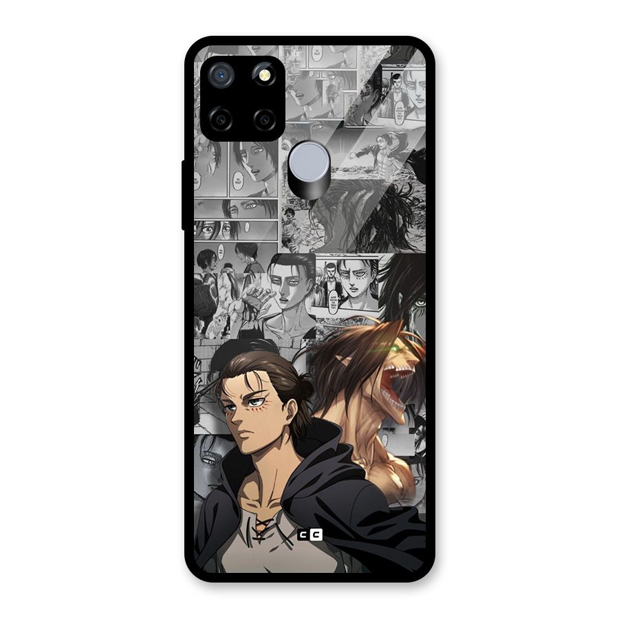 Eren Yeager Manga Glass Back Case for Realme Narzo 30A