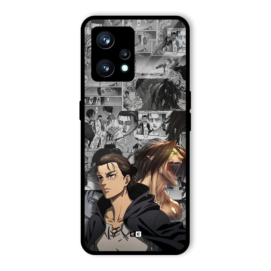Eren Yeager Manga Glass Back Case for Realme Narzo 50 Pro