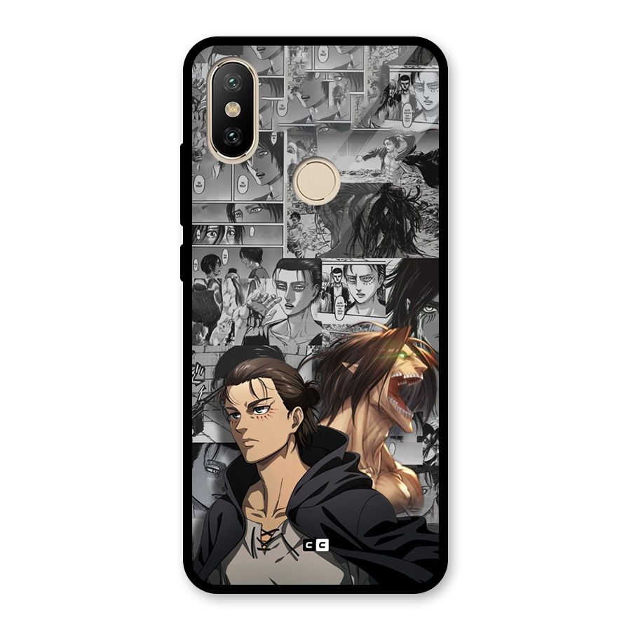 Eren Yeager Manga Glass Back Case for Redmi A2