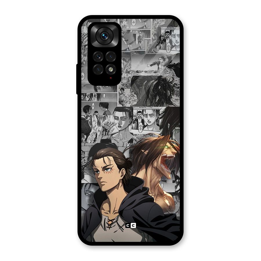 Eren Yeager Manga Glass Back Case for Redmi Note 11S