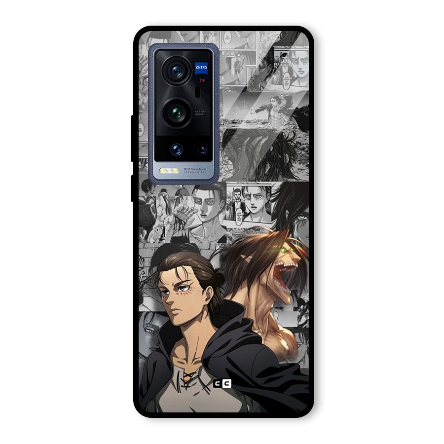 Eren Yeager Manga Glass Back Case for Vivo X60 Pro Plus