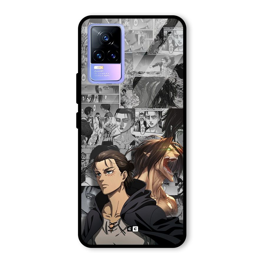 Eren Yeager Manga Glass Back Case for Vivo Y73
