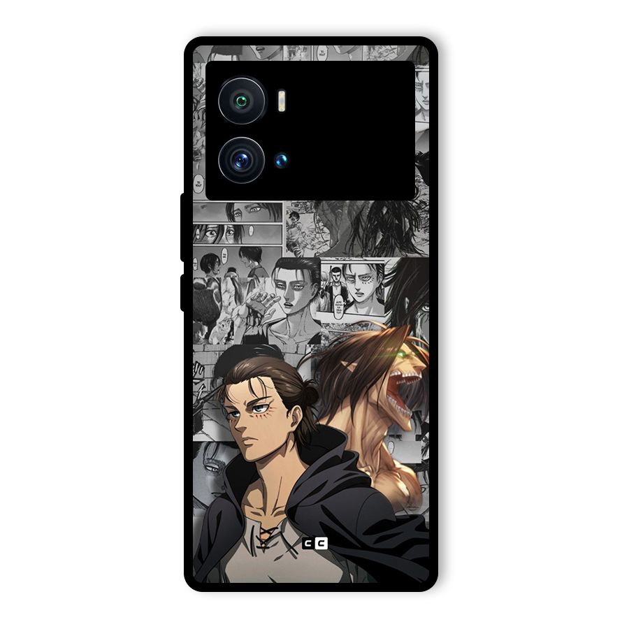 Eren Yeager Manga Glass Back Case for Vivo iQOO 9 Pro