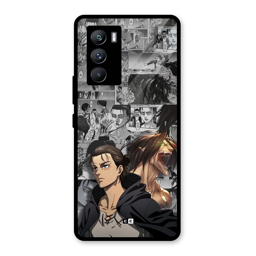 Eren Yeager Manga Glass Back Case for Vivo iQOO 9 SE