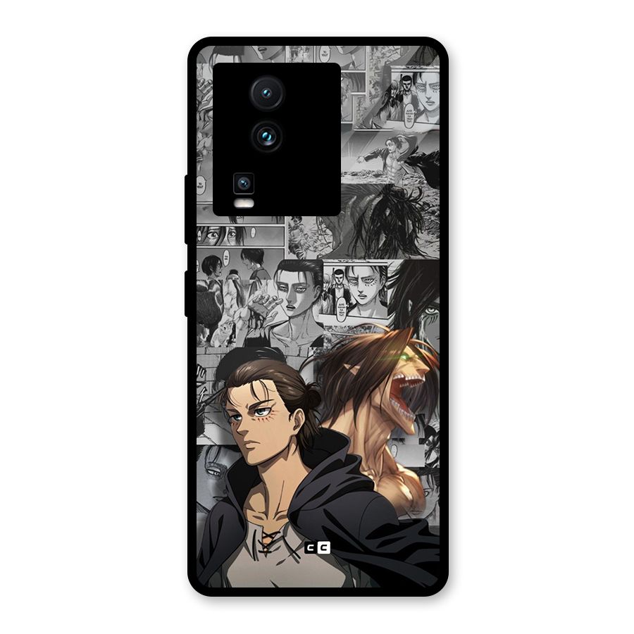 Eren Yeager Manga Glass Back Case for Vivo iQOO Neo 7