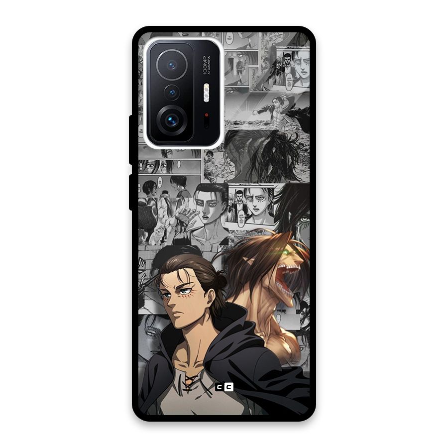 Eren Yeager Manga Glass Back Case for Xiaomi 11T Pro