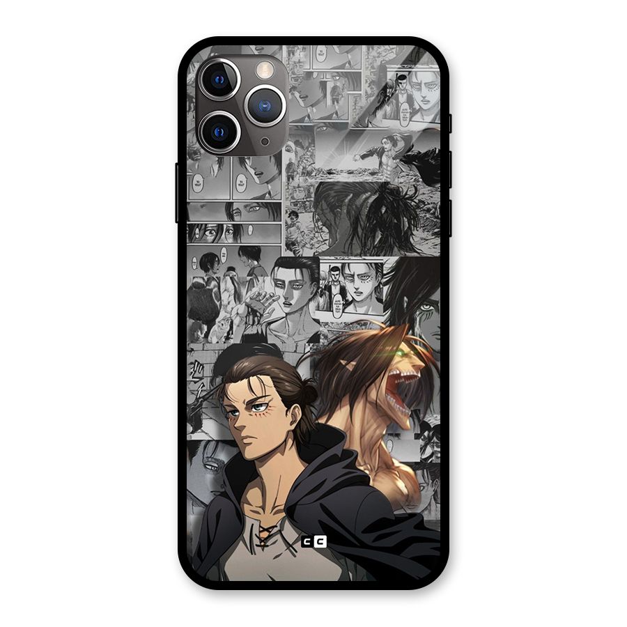 Eren Yeager Manga Glass Back Case for iPhone 11 Pro Max