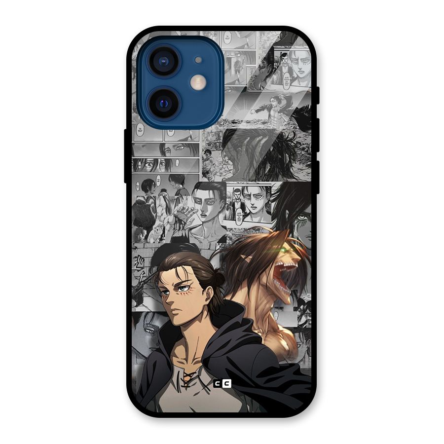 Eren Yeager Manga Glass Back Case for iPhone 12 Mini