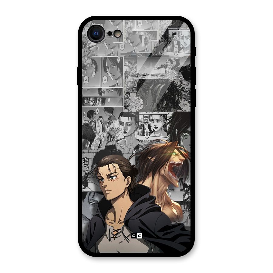 Eren Yeager Manga Glass Back Case for iPhone 7