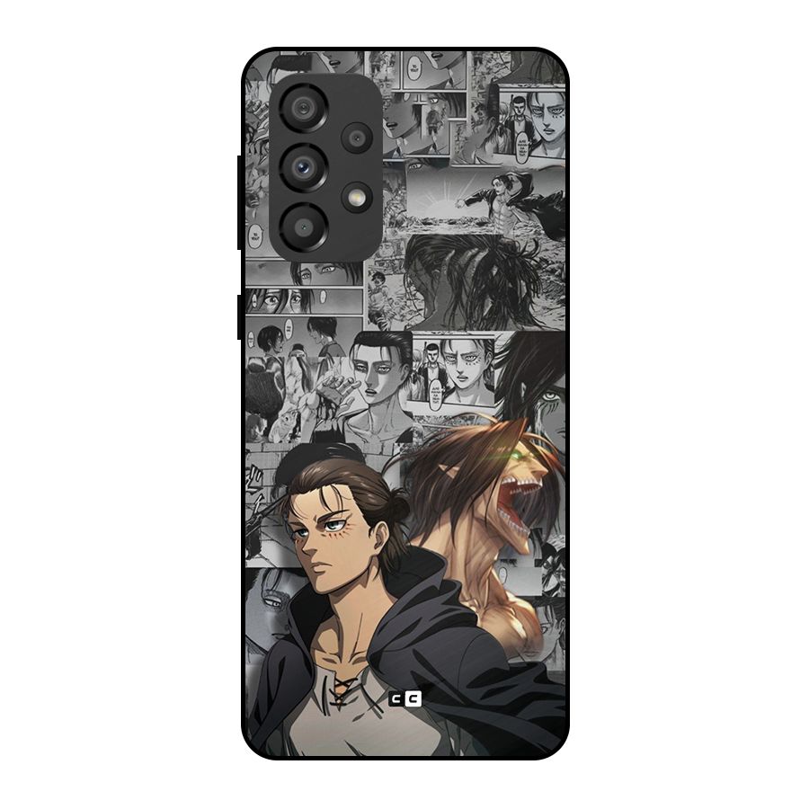 Eren Yeager Manga Metal Back Case for Galaxy A33 5G