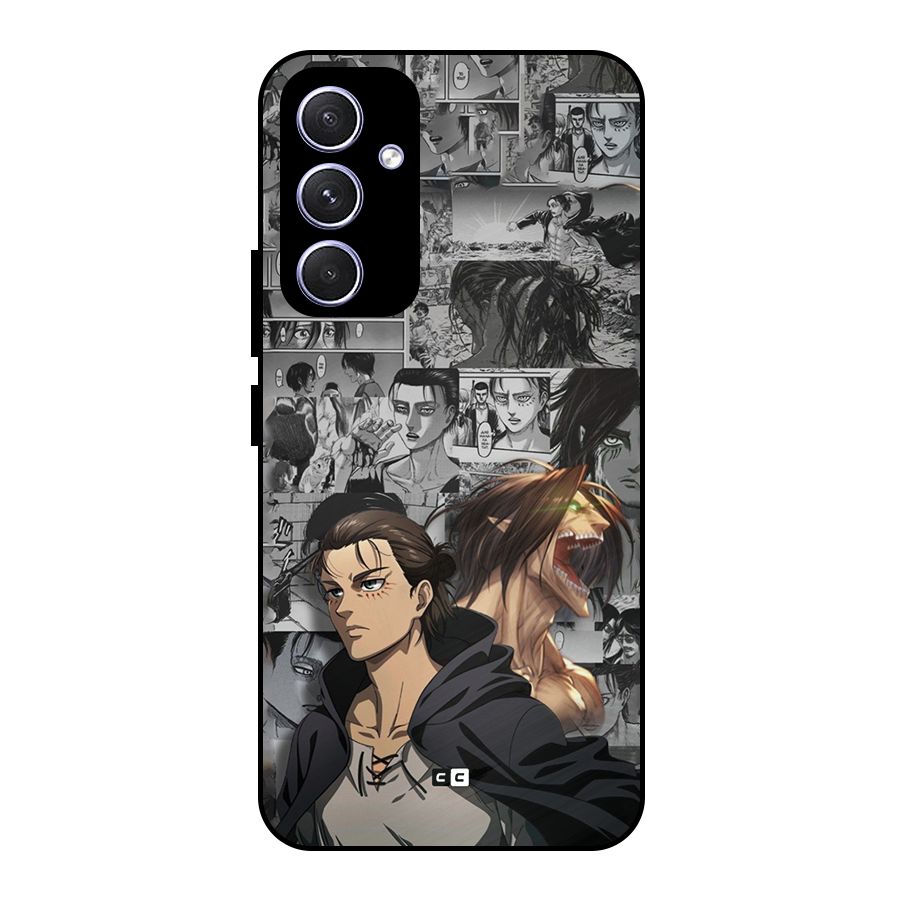 Eren Yeager Manga Metal Back Case for Galaxy A54