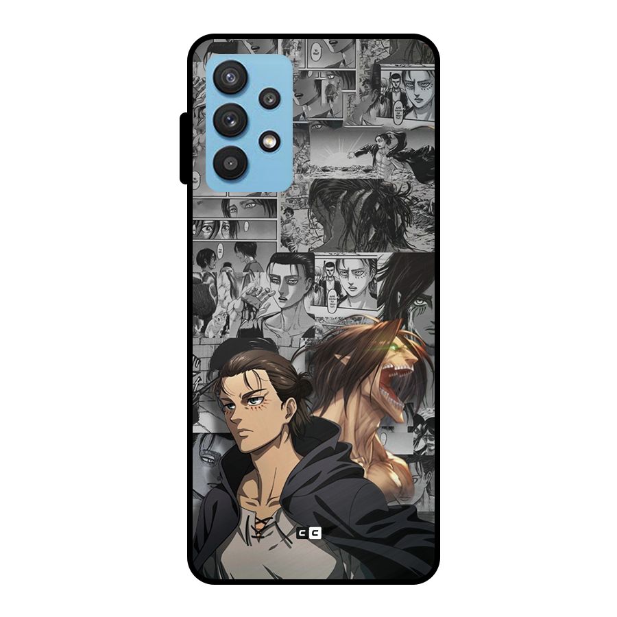 Eren Yeager Manga Metal Back Case for Galaxy M32 5G