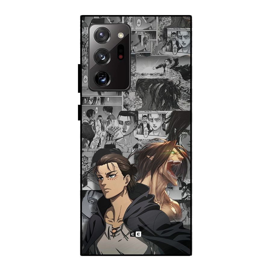 Eren Yeager Manga Metal Back Case for Galaxy Note 20 Ultra