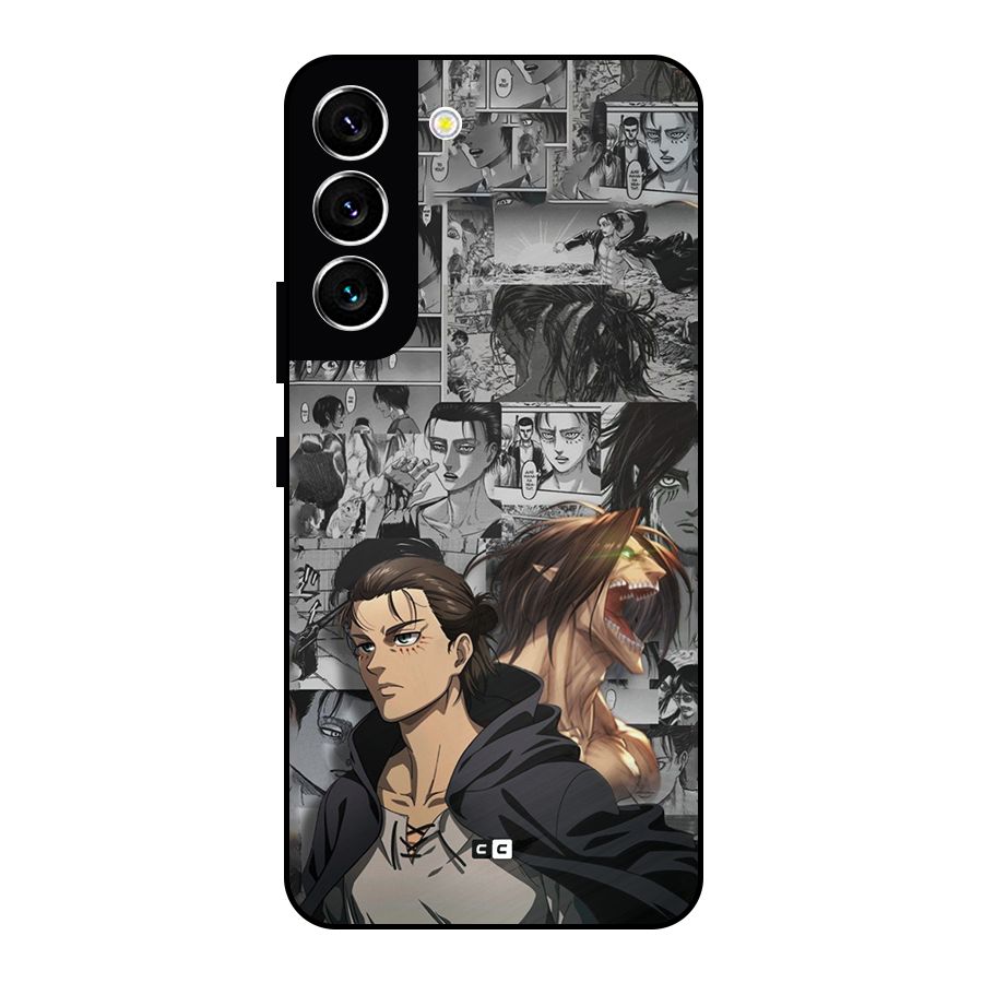 Eren Yeager Manga Metal Back Case for Galaxy S22 5G