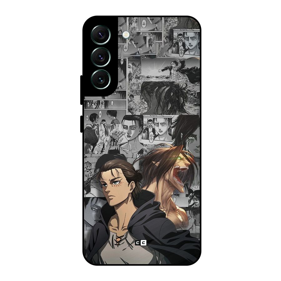 Eren Yeager Manga Metal Back Case for Galaxy S22 Plus 5G