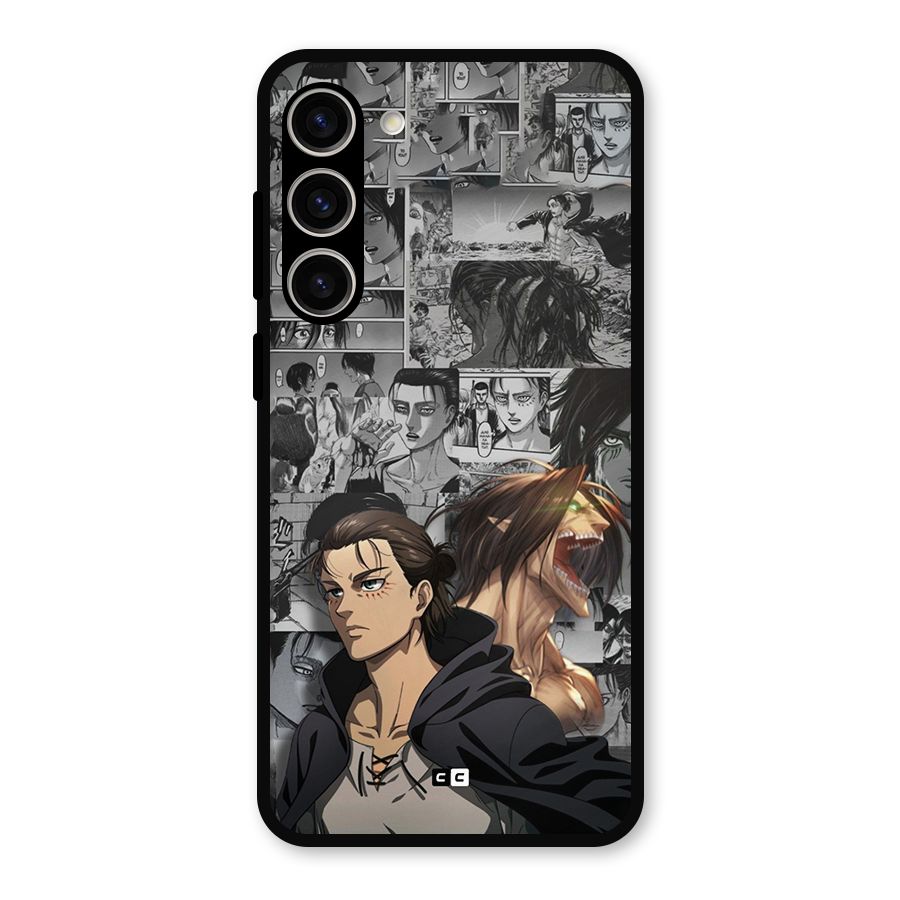 Eren Yeager Manga Metal Back Case for Galaxy S23 Plus