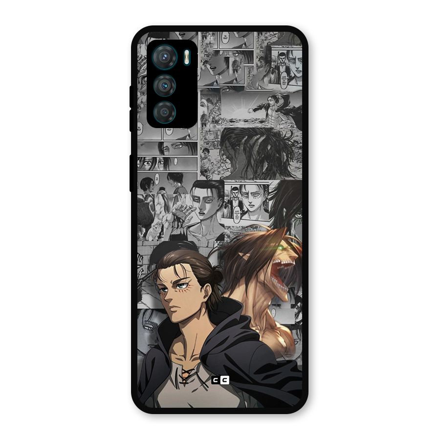 Eren Yeager Manga Metal Back Case for Moto G42