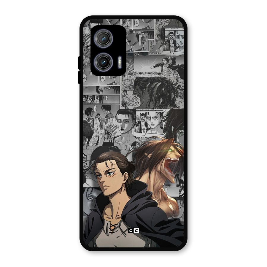 Eren Yeager Manga Metal Back Case for Moto G73
