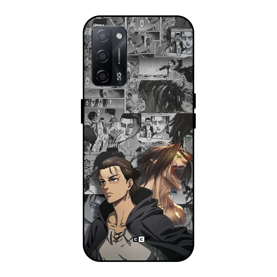 Eren Yeager Manga Metal Back Case for Oppo A53s 5G