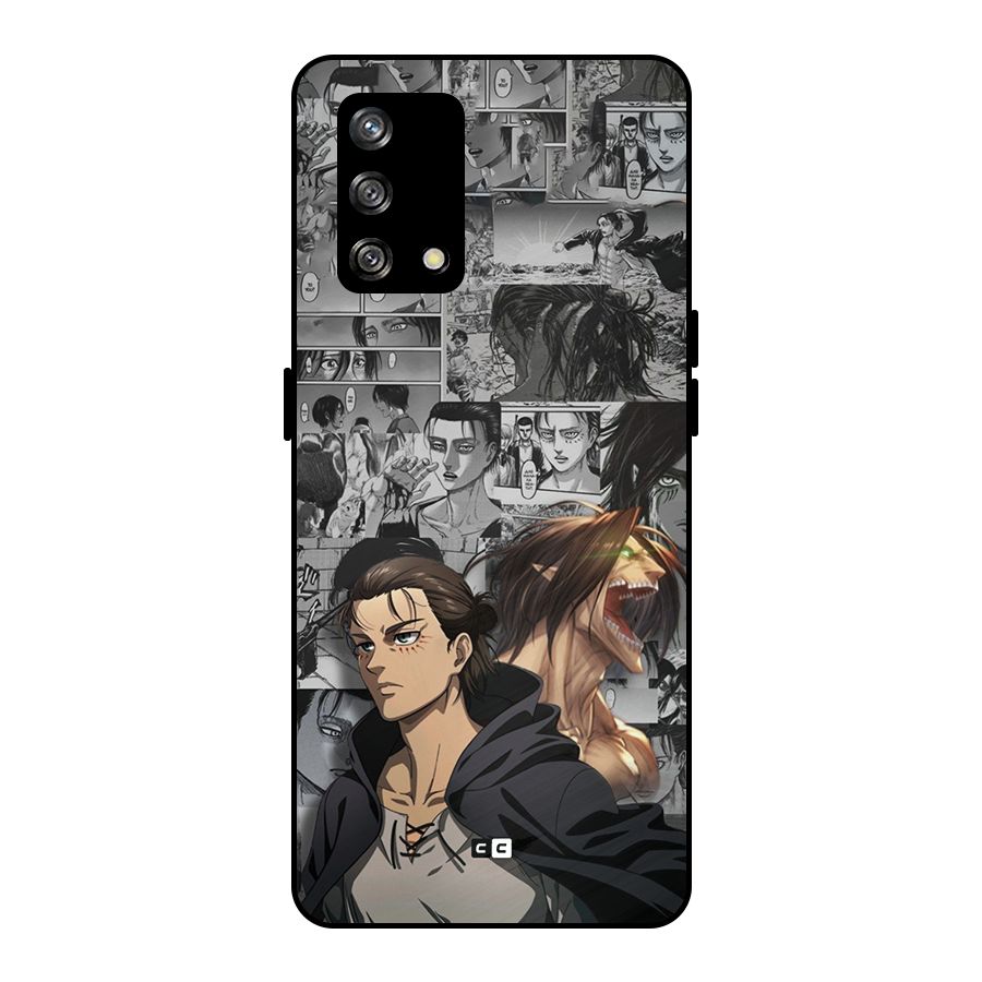Eren Yeager Manga Metal Back Case for Oppo F19