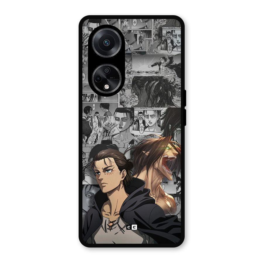 Eren Yeager Manga Metal Back Case for Oppo F23