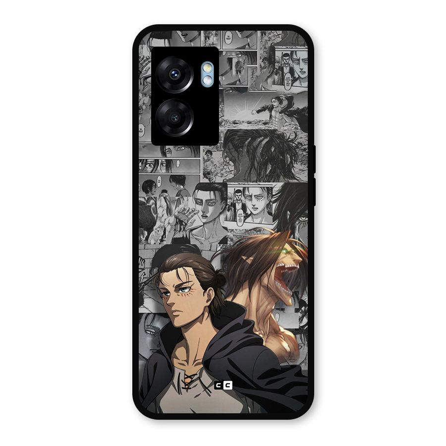Eren Yeager Manga Metal Back Case for Oppo K10 (5G)