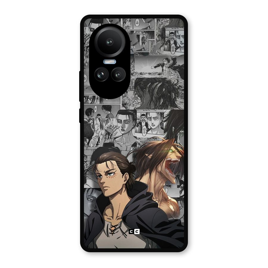 Eren Yeager Manga Metal Back Case for Oppo Reno10 Pro