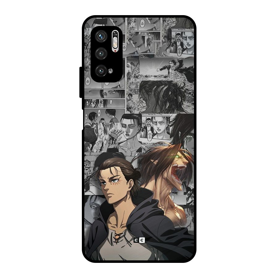 Eren Yeager Manga Metal Back Case for Poco M3 Pro 5G