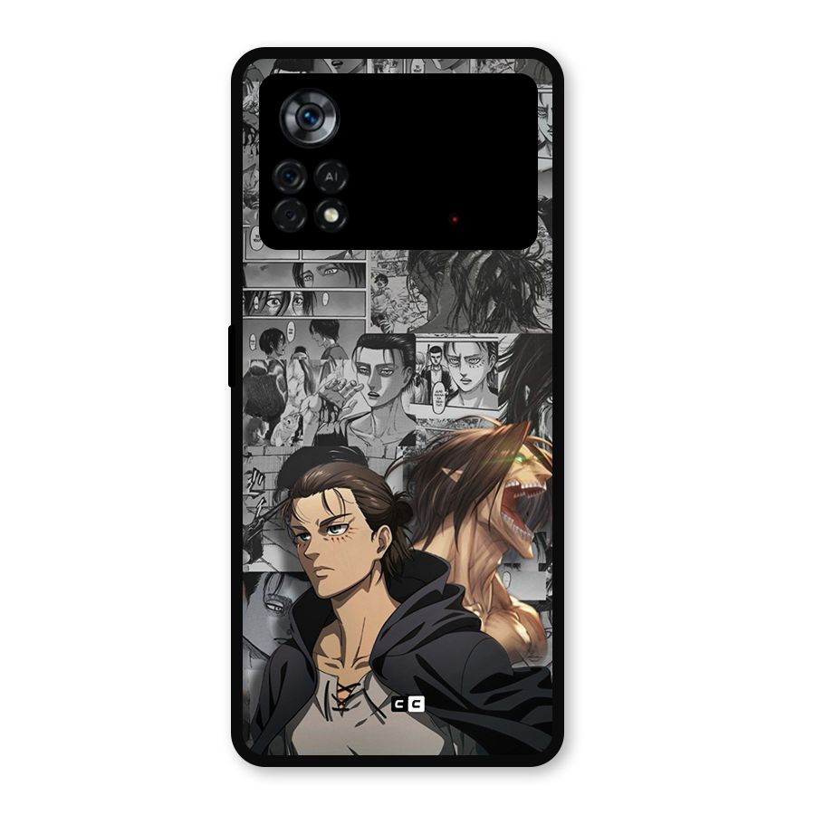 Eren Yeager Manga Metal Back Case for Poco X4 Pro 5G