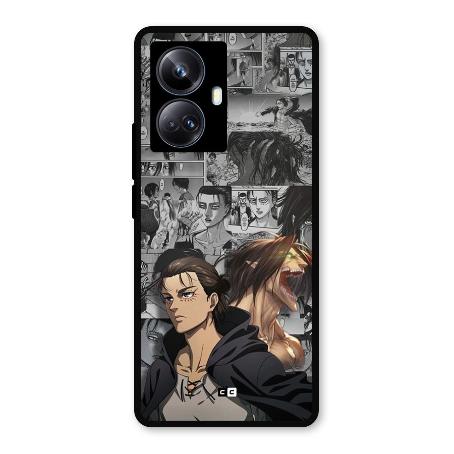 Eren Yeager Manga Metal Back Case for Realme 10 Pro Plus
