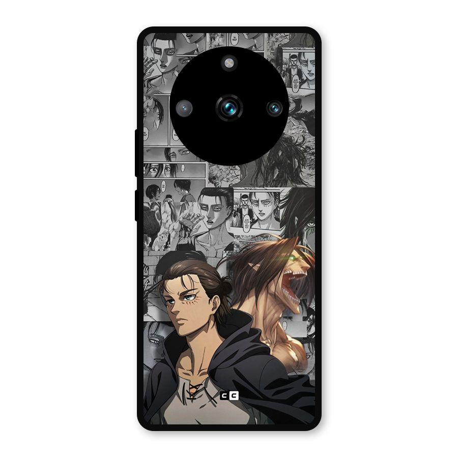 Eren Yeager Manga Metal Back Case for Realme 11 Pro Plus